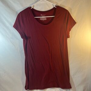 No Boundaries Women's Burgundy Short Sleeve Tee